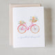 Spiritual Bouquet Greeting Card, Pink Bicycle Bouquet