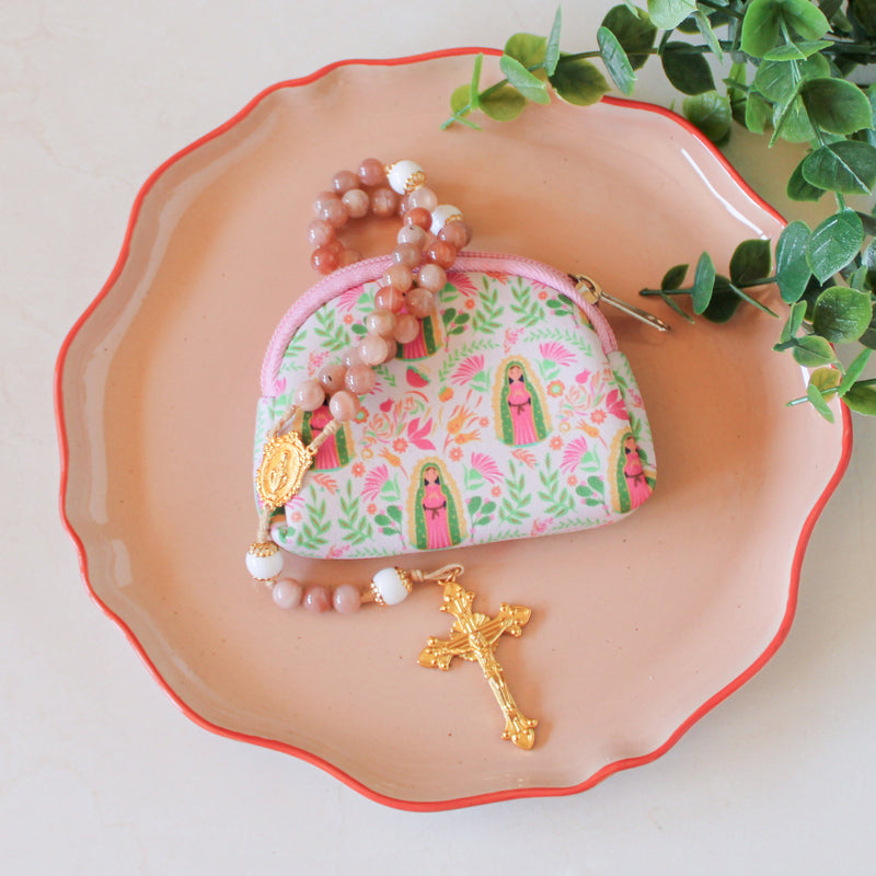 Our Lady of Guadalupe Rosary Pouch