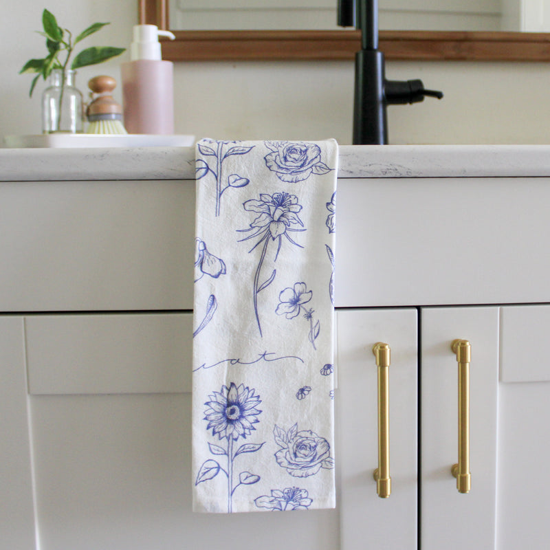 Fiat Floral Tea Towel