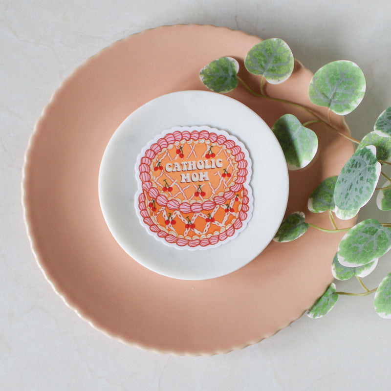 Catholic Mom Cake Sticker