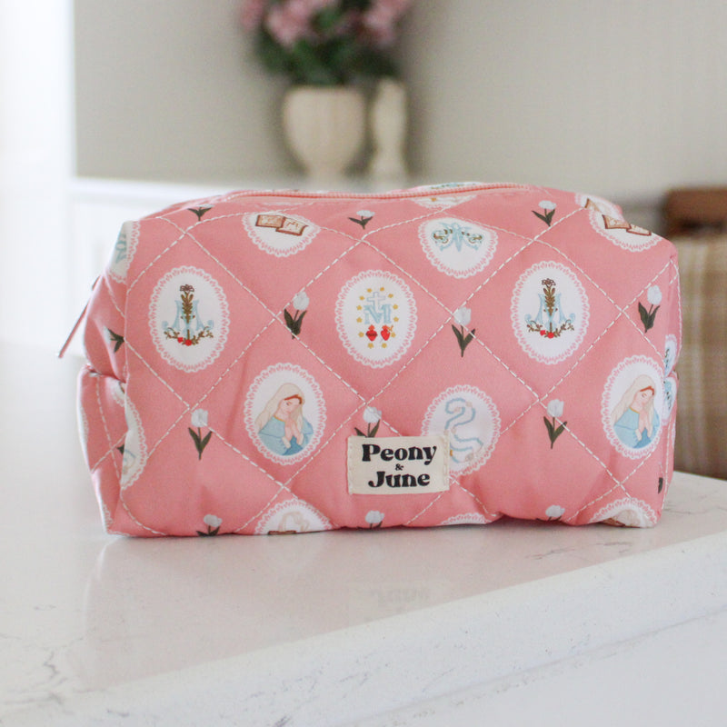Marian Pink Quilted Pouch