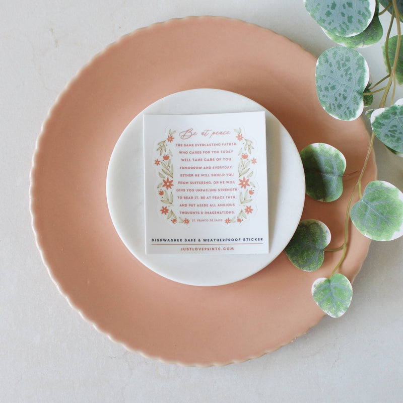 Be at Peace Vinyl Sticker