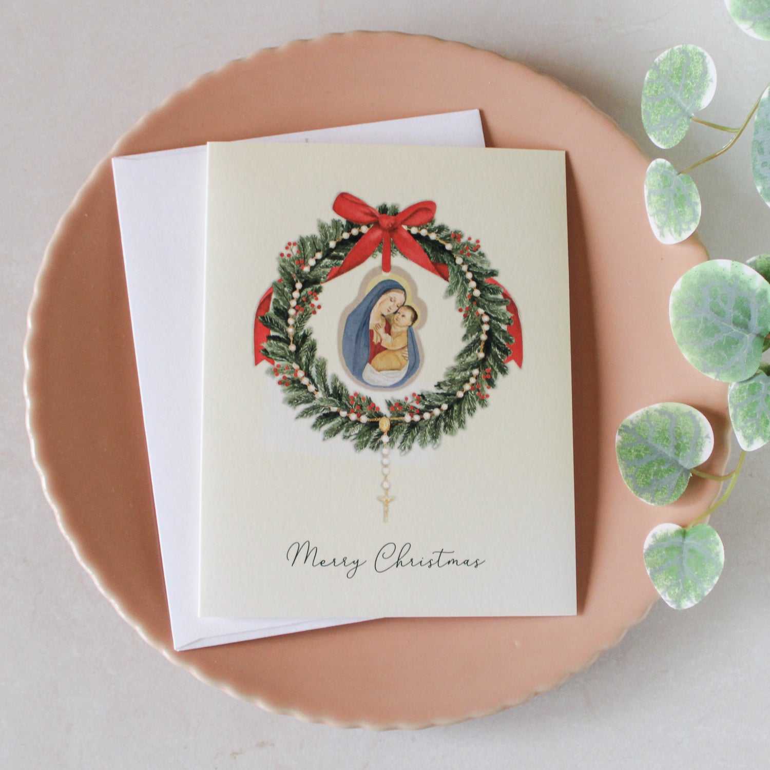 Christmas Rosary Card