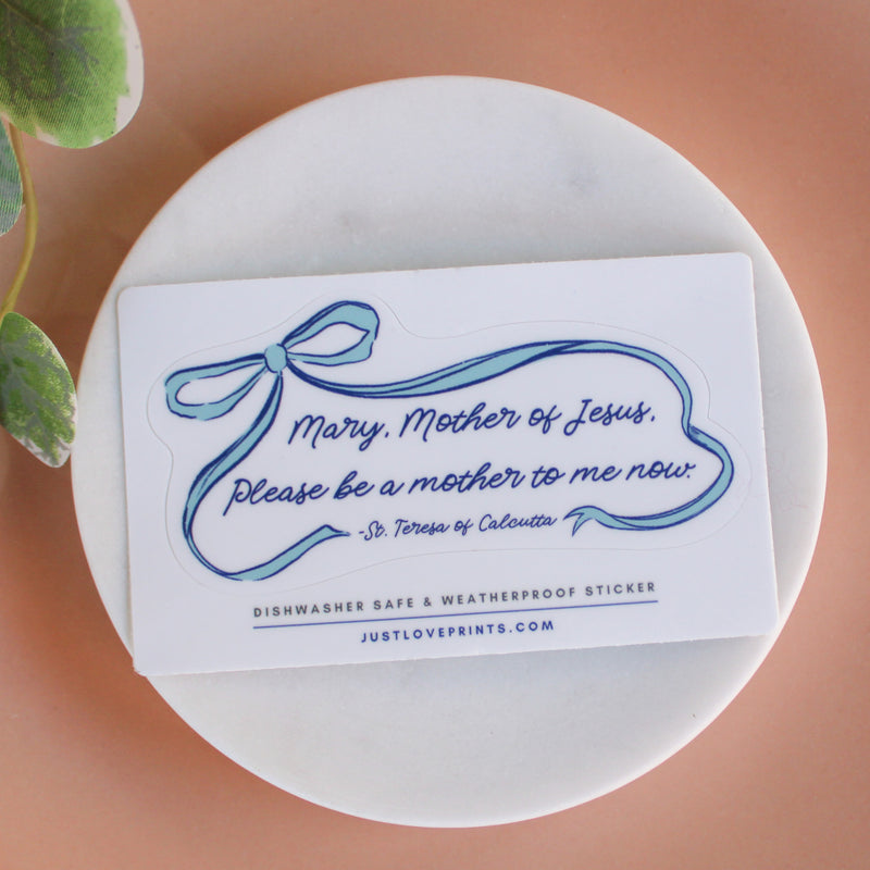 Mary...Be a Mother To Me Now Vinyl Sticker