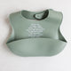 Meal Blessing Silicone Bib: Sage Green