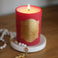 Saint Therese of Lisieux Candle: White Rose