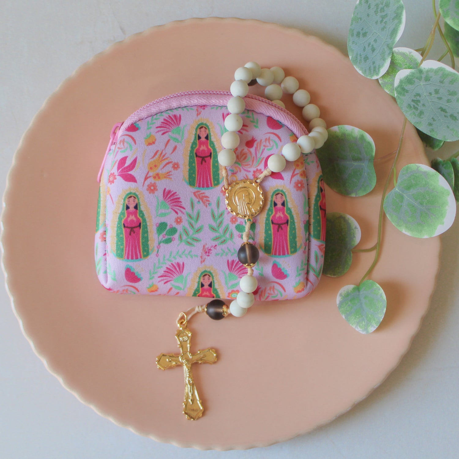 Our Lady of Guadalupe Rosary Pouch
