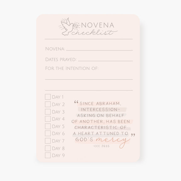 Novena Prayer Checklist: Pack of 5 - Shepherd Me Shop