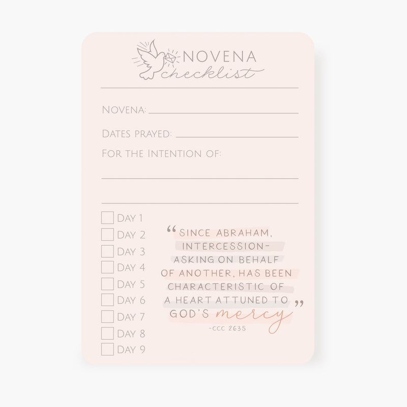 Novena Prayer Checklist: Pack of 5 - Shepherd Me Shop
