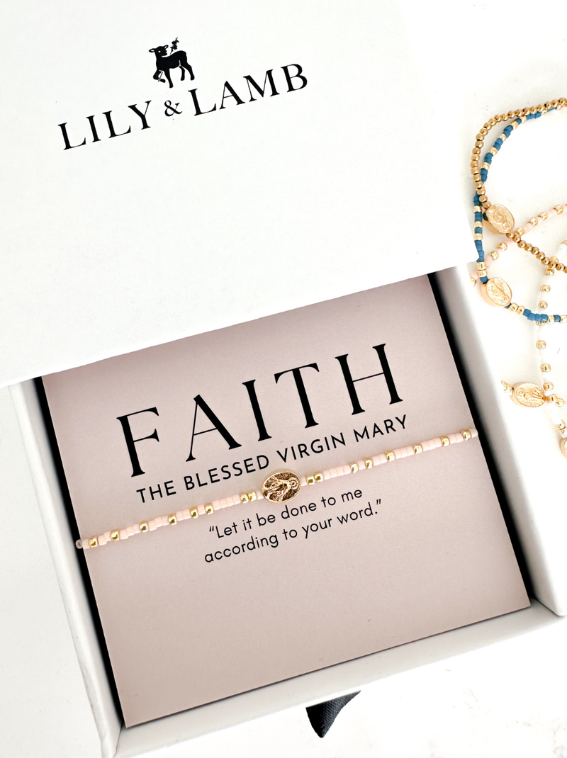 Miraculous Medal Bracelet: Pink