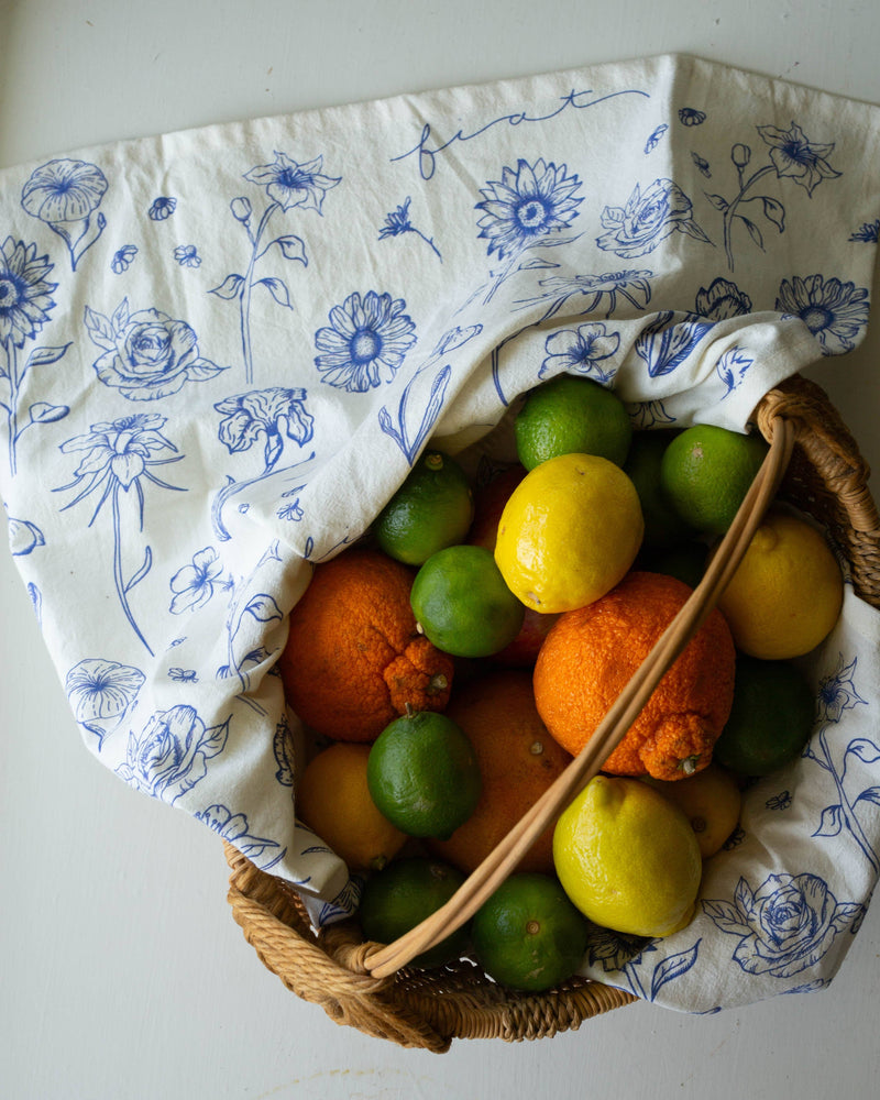 Fiat Floral Tea Towel