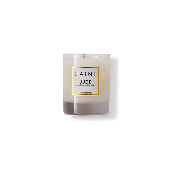 Saint Jude Prayer Candle: Turkish Rose - Shepherd Me Shop