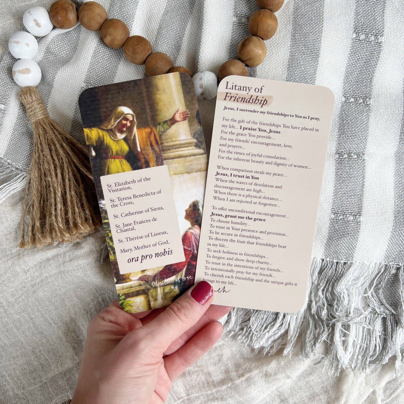 Litany of Friendship Prayer Card - Shepherd Me Shop