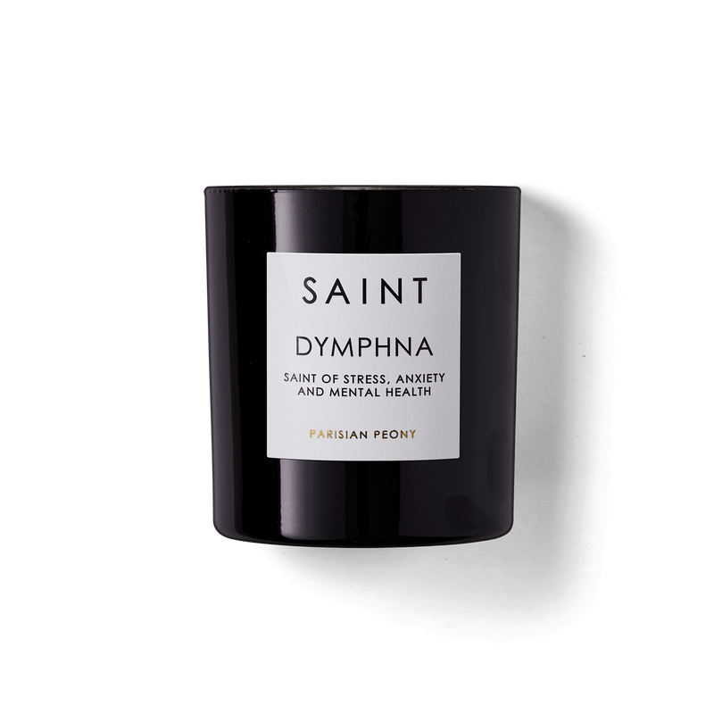 Saint Dymphna Prayer Candle: Parisian Peony - Shepherd Me Shop