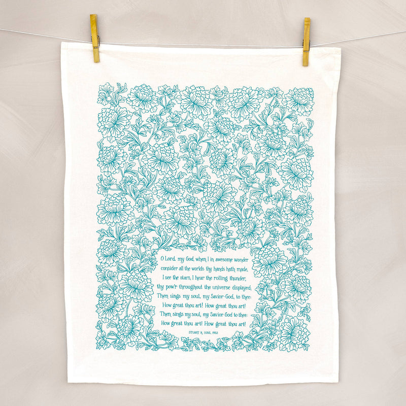 How Great Thou Art Hymn Tea Towel