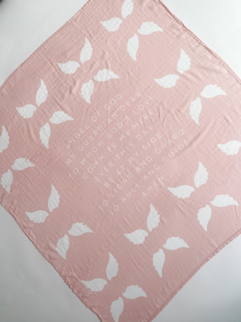 Guardian Angel Baby Swaddle: Pink