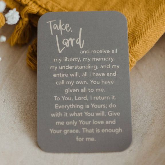Suscipe Prayer Card – St. Ignatius’ Prayer of Surrender - Shepherd Me Shop