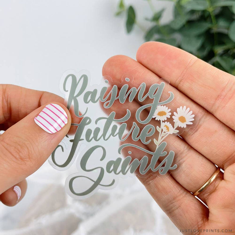 Raising Future Saints Vinyl Sticker - Shepherd Me Shop