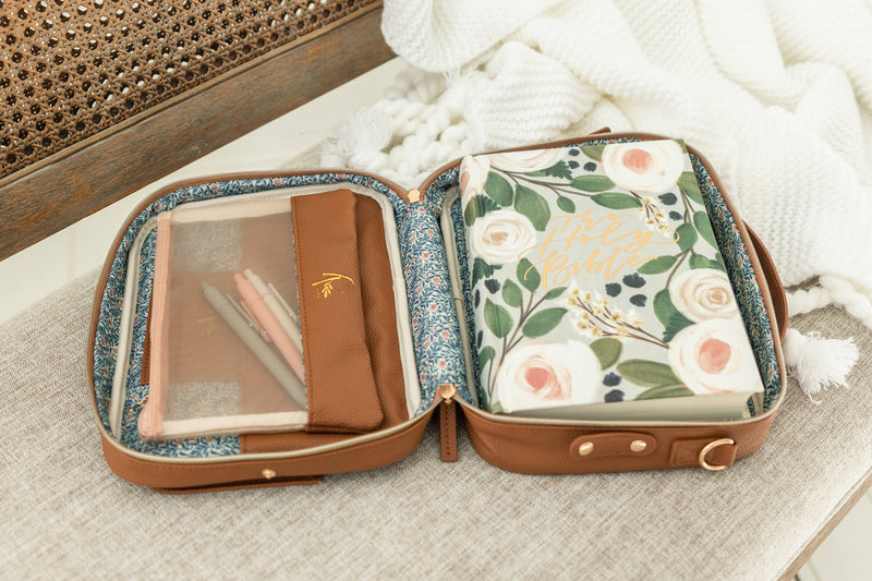 Bible Bag Crossbody: Mocha Bible Cover