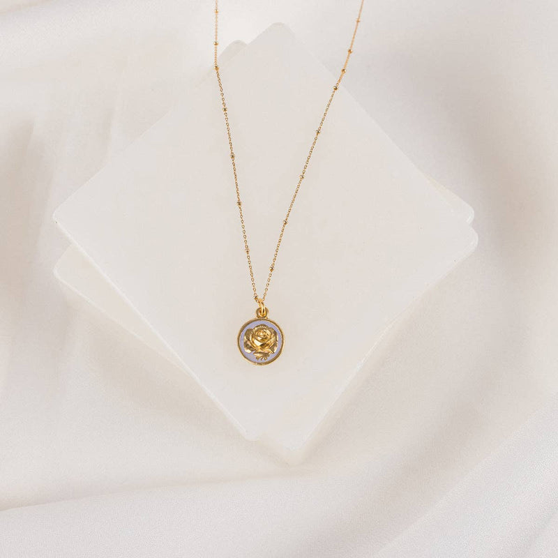 Miraculous Rose Necklace: Lavender