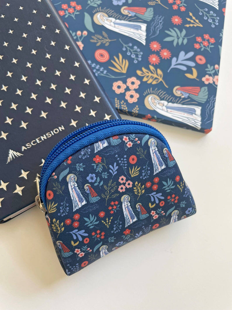 Our Lady of Lourdes Rosary Pouch