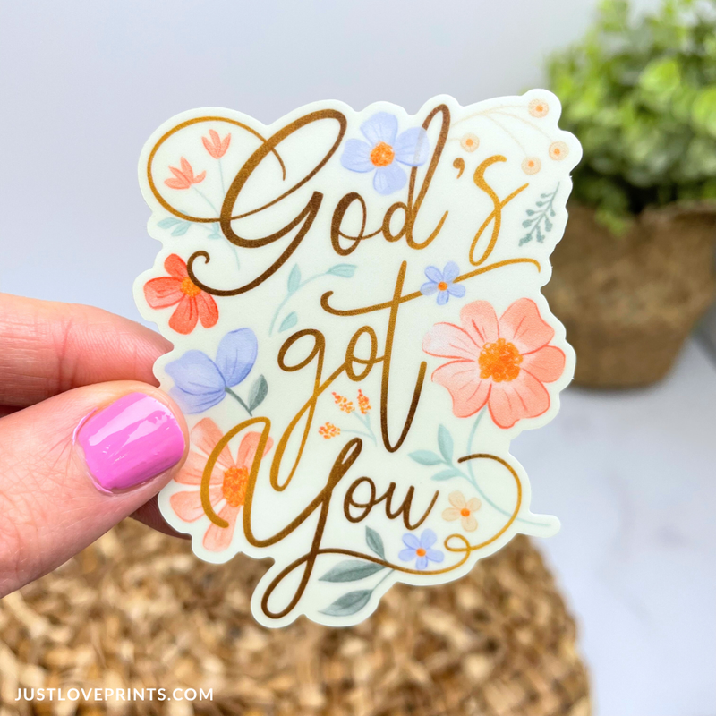 God's Got You Vinyl Sticker - Shepherd Me Shop