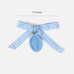 Miraculous Medal Blue Gingham Bow