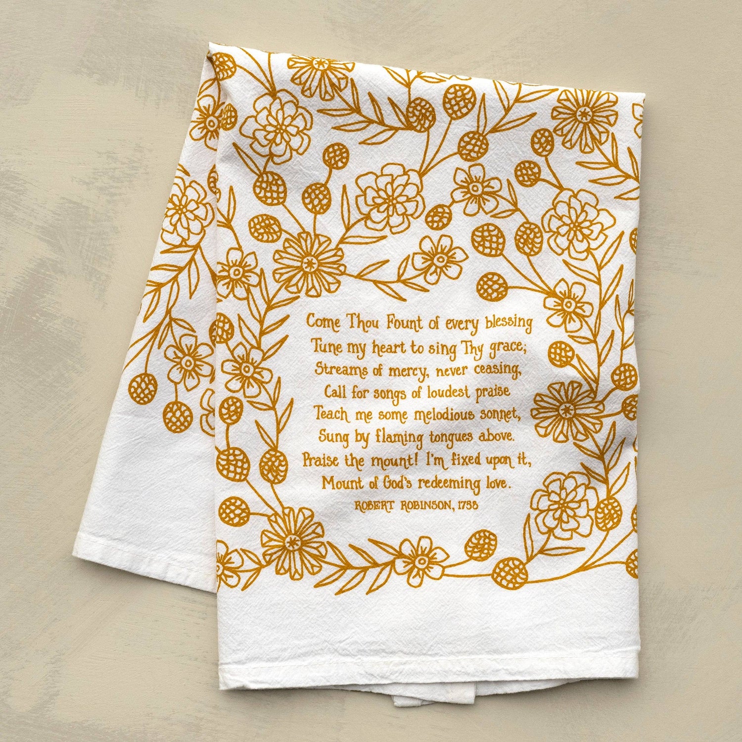 Come Thou Fount Hymn Tea Towel