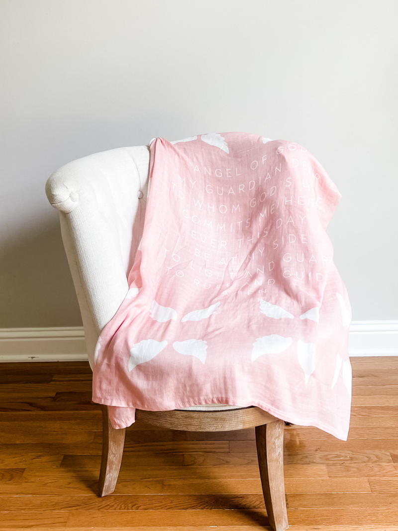 Guardian Angel Baby Swaddle: Pink