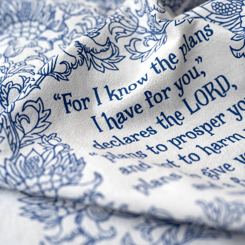 For I Know the Plans Scripture Tea Towel