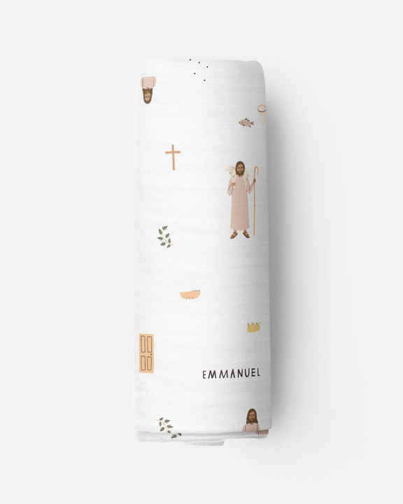 Jesus Muslin Swaddle Blanket - Shepherd Me Shop