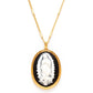 Virgin of Guadalupe Vintage Cameo Necklace: Black