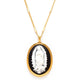 Virgin of Guadalupe Vintage Cameo Necklace: Black