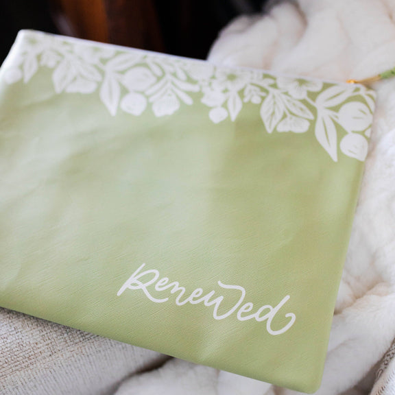 Renewed Carry-All Zipper Pouch: Laurel Green - Shepherd Me Shop