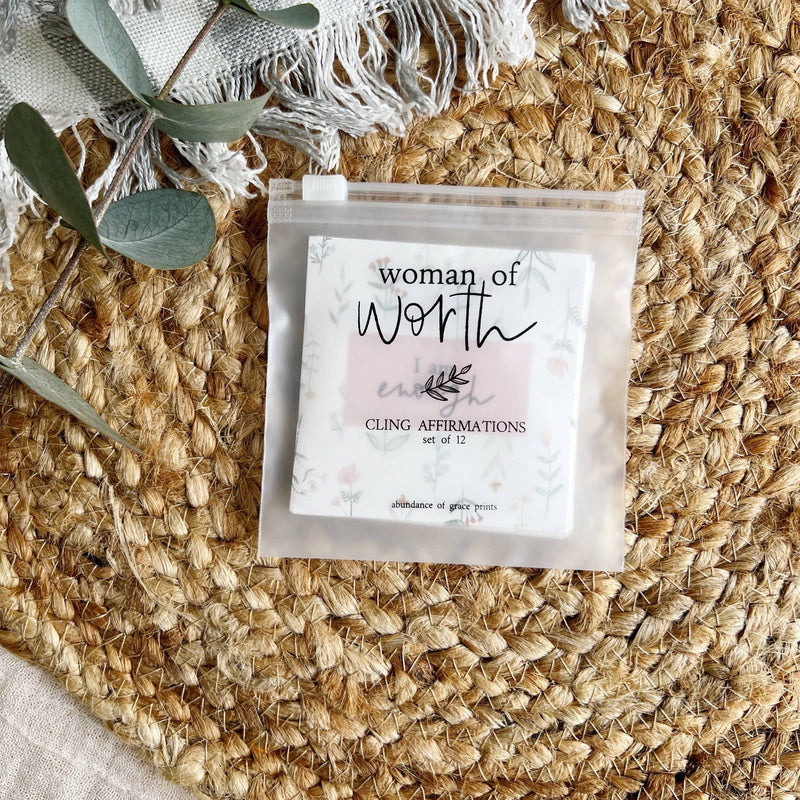 Woman of Worth Cling Affirmations - Shepherd Me Shop