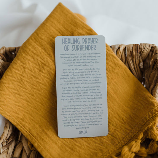 Healing Prayer of Surrender Prayer Card - Shepherd Me Shop