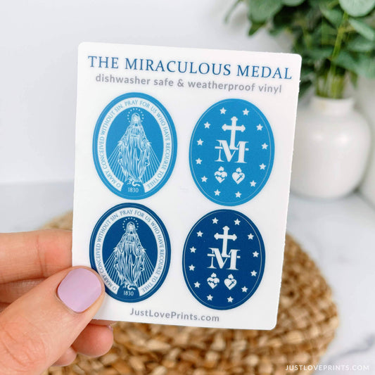 Mini Miraculous Medal Sticker Set - Shepherd Me Shop