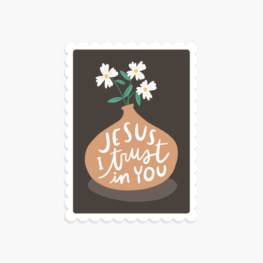 Jesus I Trust In You Vinyl Sticker - Shepherd Me Shop