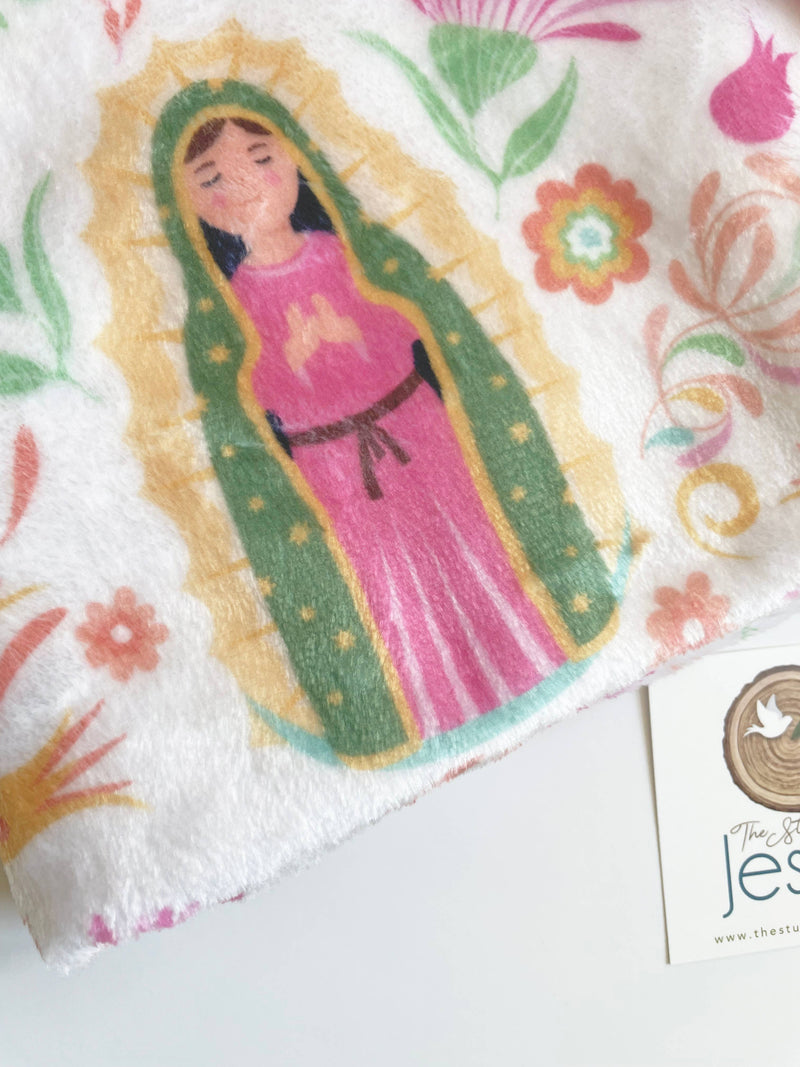 Our Lady of Guadalupe Minky Blanket: 50" x 60"