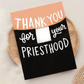 Thank You For Your Priesthood Greeting Card - Shepherd Me Shop