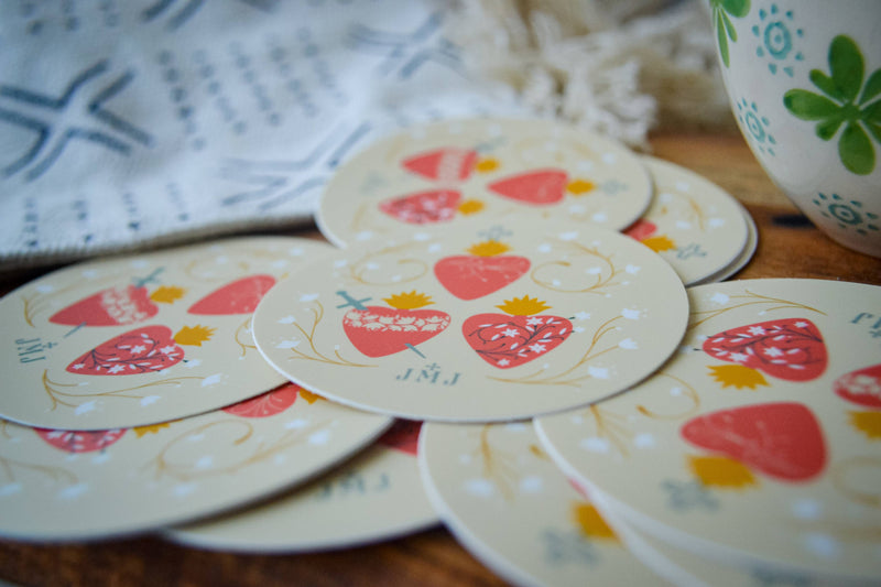 Holy Family Hearts Sticker - Shepherd Me Shop