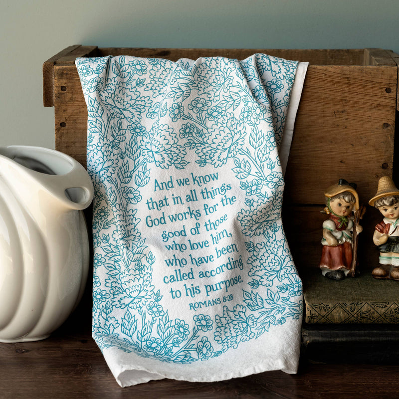 In All Things Scripture Tea Towel