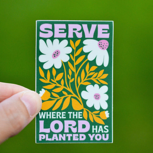 Bloom in Faith Sticker - Catholic Floral - Shepherd Me Shop
