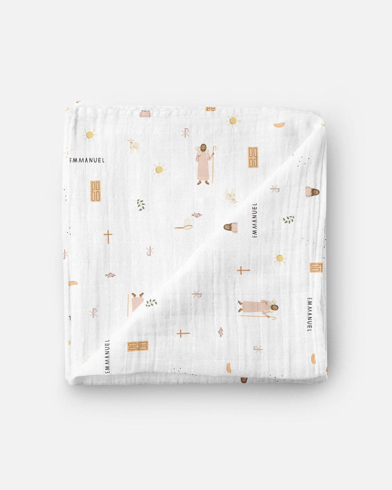 Jesus Muslin Swaddle Blanket - Shepherd Me Shop