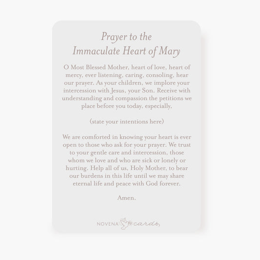 Immaculate Heart of Mary Prayer Card - Shepherd Me Shop