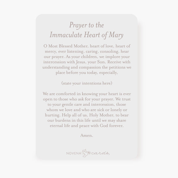Immaculate Heart of Mary Prayer Card - Shepherd Me Shop