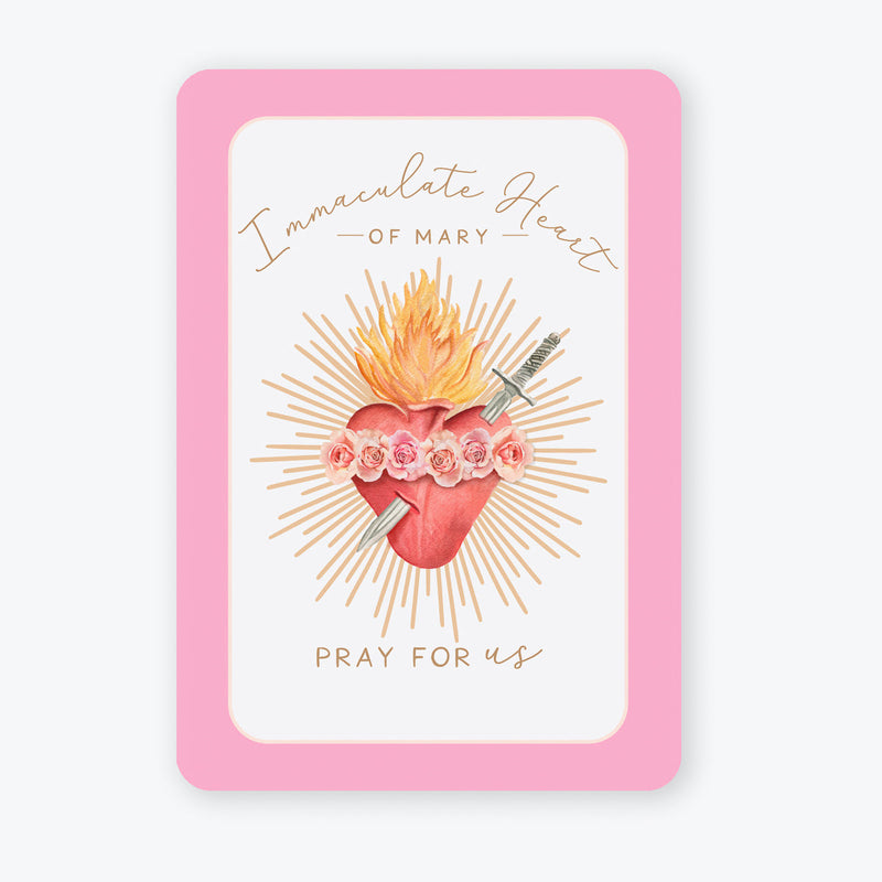 Immaculate Heart of Mary Prayer Card - Shepherd Me Shop