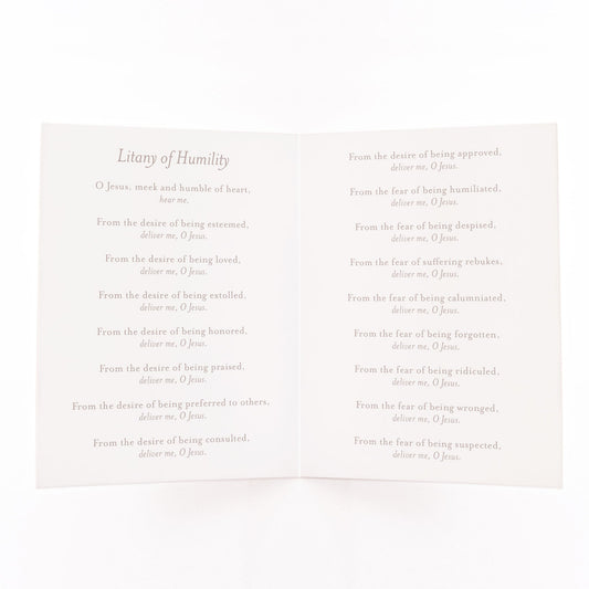Litany of Humility Prayer Card - Shepherd Me Shop