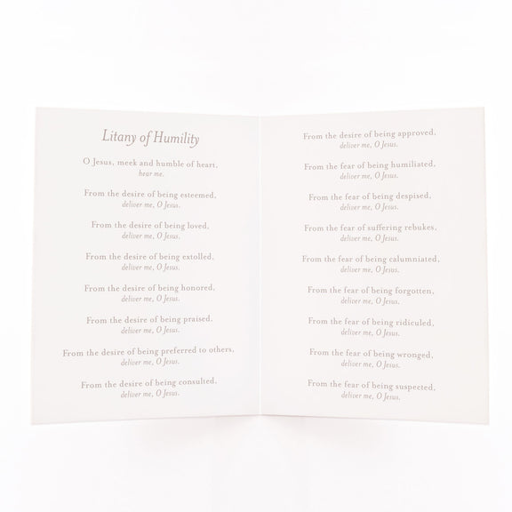 Litany of Humility Prayer Card - Shepherd Me Shop