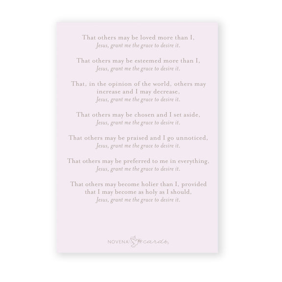 Litany of Humility Prayer Card - Shepherd Me Shop
